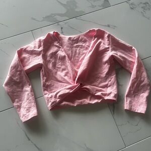 Soudittur ballet wrap top cardigan Pink Long-Sleeve shrug Kids Top